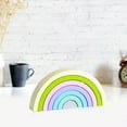 thumbnail image 3 of Wooden Rainbow Stacker Geometry Development Blocks Activity Child Macaron, 3 of 8