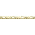 thumbnail image 3 of Auriga Fine Jewelry 10K Yellow Gold 4.5 mm Concave Open Figaro Chain Necklace for Women 18", 3 of 6