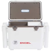 ENGEL 19 Qt Leak-Proof Insulated Drybox Cooler with 4 Rod Holders - Tan