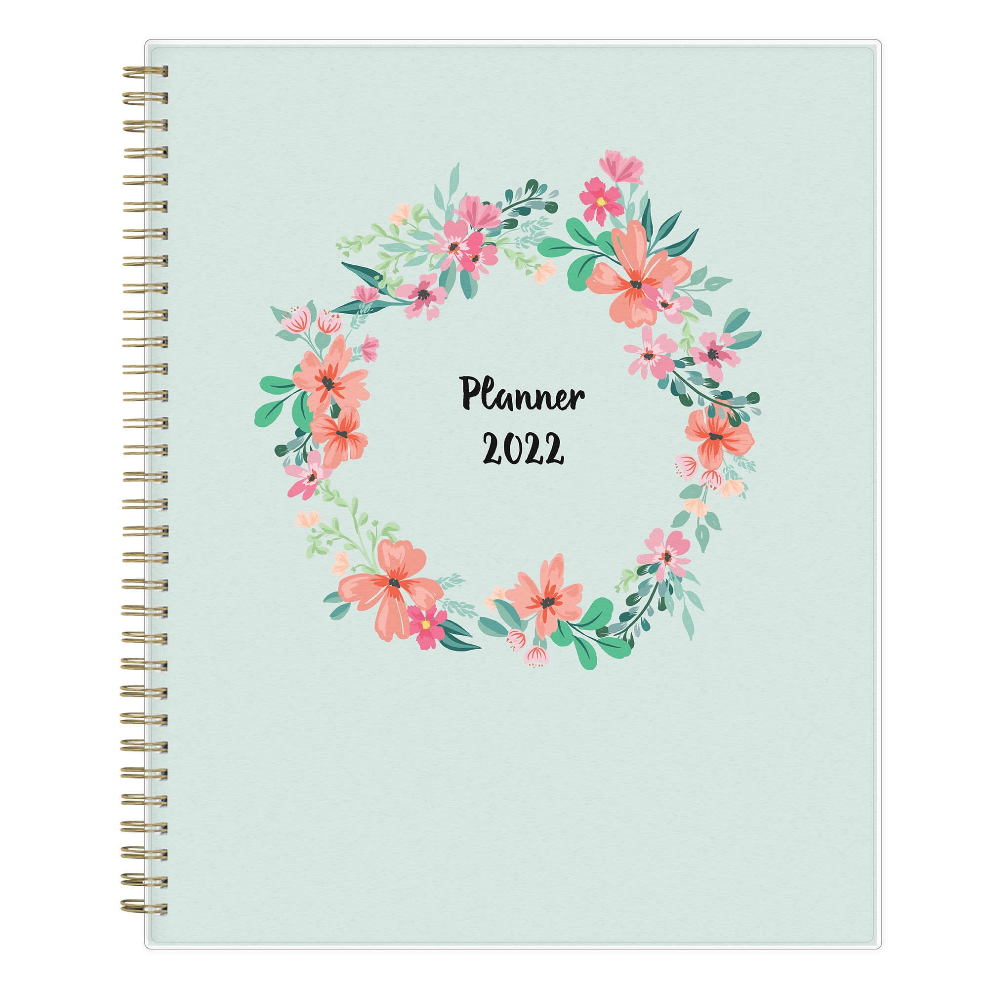 8-1/2 x 11 Joselyn 110394 January to December 2022 Blue Sky Frosted Weekly/Monthly Safety Wirebound Planner 