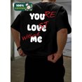 thumbnail image 2 of Men's Black Cotton Tee, Cool "YOU'RE LOST WITHOUT ME" Back Print for Street Style, 2 of 5