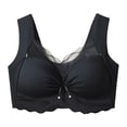 thumbnail image 3 of Women's Front Side Buckle Lace Edge Without Steel Ring Movement Seamless Gathering Adjustment Yoga Sleep Large Bra Bras Strapless for Women Super Push up Bra Sports Bras for Running Full Support, 3 of 5