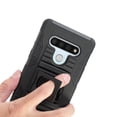 thumbnail image 5 of Compatible for LG K51 Case, LG Reflect Case with Tempered Glass Screen Protector Belt Clip Holster Defender Rugged Shock Proof Armor Heavy Protection Phone Cover w/Magnetic Mount Plate [Black], 5 of 7