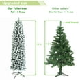 thumbnail image 3 of Zimtown 7.5ft Flocked Pencil Christmas Tree, 641 Tips PVC Artificial Slim Xmas Tree, 3 of 14