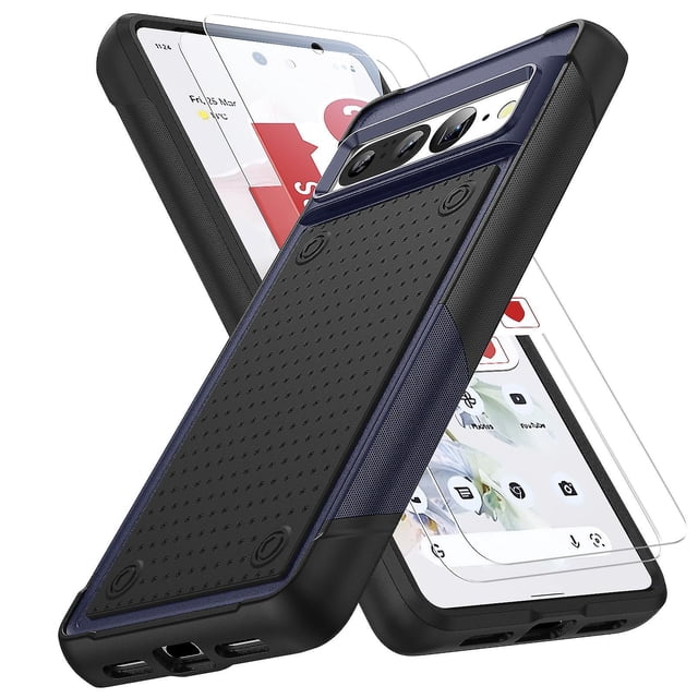Funda para Google Pixel 7 Pro, doble capa de protección, a prueba de golpes, protección para pantalla y cámara.