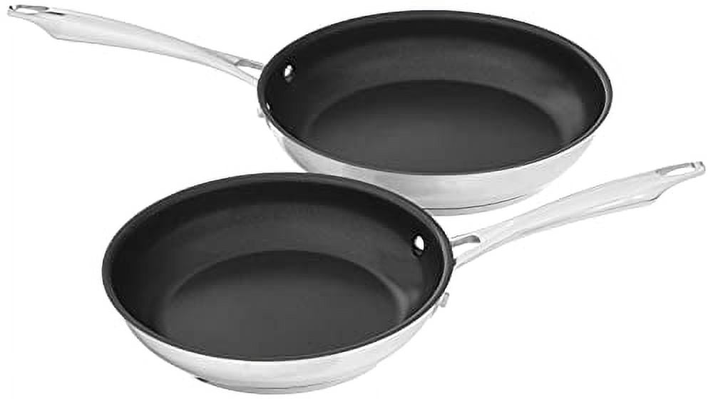 Cuisinart Stainless Steel Multiply 10” Nonstick Skillet Silicone Handle  22-24NS