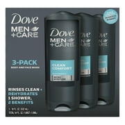 Dove Men   Care Body and Face Wash, Clean Comfort, 18 Ounce (3 Pack)