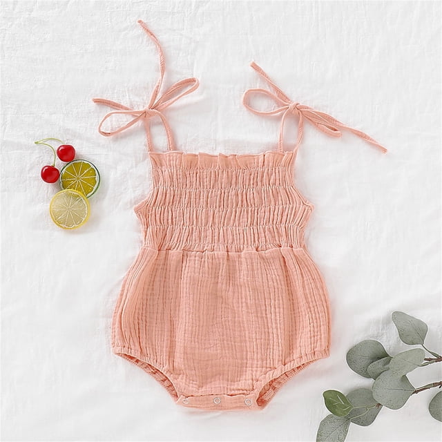 EGNMCR Rompers for Kids Toddler Kids Baby Girls Summer Sleeveless Lace Romper Kid Rompers