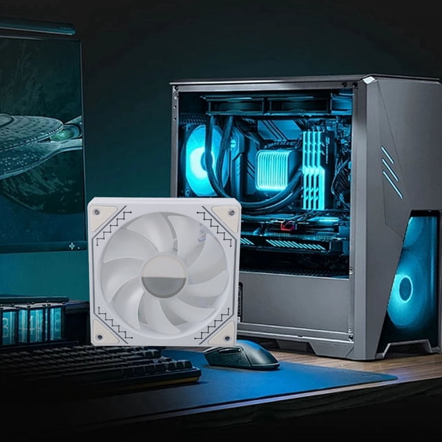 120mm Case Fan ARGB Case Cooler Fan, 5V 3 Pin ARGB LED Cooling Case Fan, PWM Silent Computer Fan, Internal Fans Cable Management Silent Fan PWM Fan for CPU Cooler Radiator PC