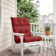 thumbnail image 6 of EAGLE PEAK Tufted Outdoor/Indoor High Back Patio Seat Cushions, Set of 2, 46 x 22 in,Red, 6 of 9