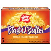 Jolly Time Blast O Butter Ultimate Theatre Style Butter Microwave Popcorn 9.6 oz, 3 Ct. Gluten-Free