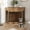 Natural Walnut + MDF+Steel + Dog+2, variant on LIANGKA Stylish Indoor Dog Kennel with Hidden Storage Corner Space Saving Pet Furniture for Small Medium Breeds Natural Walnut
