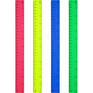 Ruler 12 Inch, 4 PCS Ultra Clear Plastic Rulers, Transparent Acrylic Ruler  with Inches and Centimeters, Professional 12 Inch Ruler for School, Sewing,  Office, Rulers for Kids 