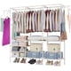 thumbnail image 1 of Organizador de Metal para Ropa,Perchero de Pie Armario con 2 ganchos laterales,Closet Organizador de Ropa, Estante de Ropa para Balcón, Dormitorio y Lavandería,Negro, 1 of 8