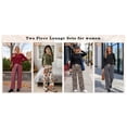 thumbnail image 6 of Fantaslook Long Sleeve Two Piece Sets for Women Wide Leg Pants Lounge Sets Fall Vacation Travel Outfits Fashion Boho Matching Sets, 6 of 9
