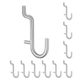 thumbnail image 1 of LOLIPPYY 10Pcs Pegboard J Hooks Silver Stainless Steel Minimalist Design For Tool Organization In Workshop, 1 of 8