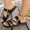 Black, variant on Women's Patent Leather Flat Slide Sandals One Strap Minimalist Casual Comfortable Shoes for Summer Everyday Wear Black 7