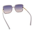 thumbnail image 5 of Womens Oversized Rectangle Floral Chain Arm Designer Fashion Sunglasses Lavender - Purple, 5 of 5
