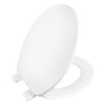 Clorox Antimicrobial Round Plastic Toilet Seat with Easyoff Hinges
