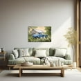 thumbnail image 4 of Farmhouse Blue Truck Canvas Wall Art for Bedroom Decor Country Old Barn and Flower Paintings Pictures for Home Decor with Framed (11.00" x 14.00", Blue), 4 of 6
