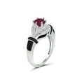 thumbnail image 2 of JewelersClub Ruby Ring Birthstone Jewelry – 1.20 Carat Ruby 0.925 Sterling Silver Ring Jewelry with White Diamond Accent – Gemstone Rings with Hypoallergenic 0.925 Sterling Silver Band, 2 of 4