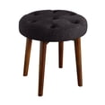 thumbnail image 6 of Elle  Decor Penelope Round Tuft Stool Graphite, 6 of 6