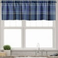 thumbnail image 3 of Ambesonne Plaid Valance & Curtain, Classic Crossing Lines, 55"x45", Dark Lavender Indigo, 3 of 7