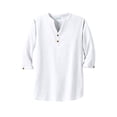 thumbnail image 2 of KingSize Men's Big & Tall Gauze Mandarin Collar 3/4 Sleeve Shirt, 2 of 6