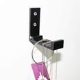 thumbnail image 5 of Paquete de 3 ganchos de pared plegables de aluminio invisibles para auriculares, abrigos y ropa, para cocina, baño y dormitorio. Soporta hasta 15 kg (negro)., 5 of 5