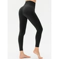 thumbnail image 2 of High Waisted Leggings for Women 4-Way Stretch Yoga Pants for Workout Gym Running with Pockets, Black, L, 2 of 6