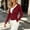 Wine, variant on Hueook Womens Athletic Jacket with Hood Track Winter Long Sleeve Hooded Drawstring Zipper Cardigan Slim Comfy Casual Khaki 2X
