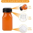 thumbnail image 4 of WWS-4oz Mini Plastic Juice Bottles with Caps for Juicing & Smoothies, 24 pack Reusable Empty Clear Bottles with Label, Bulk Beverage Drink Containers with Lids for Mini Fridge, Milk, Water, 4 of 4