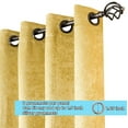 thumbnail image 2 of Ruthys Textile Blackout Embossed Curtains Panels Window Draperies 52x84 Inch, 2 Piece Grommet Panels, Insulating Room Darkening Blackout Drapes for Bedroom & Living Room Color: Gold, 2 of 5