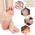thumbnail image 3 of 1 Pair Elastic Fabric Little Toe Straightener Reusable Washable Portable Elastic Man Woman Replacement Walking Basketball Foot Sleeve Wraps, 3 of 8