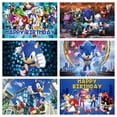 thumbnail image 2 of Fondo de fotografía de Sonic The Hedgehog Amy Rose, suministros para fiestas de cumpleaños, baby shower, accesorios para niños, pancarta, decoración, juego, 2 of 4