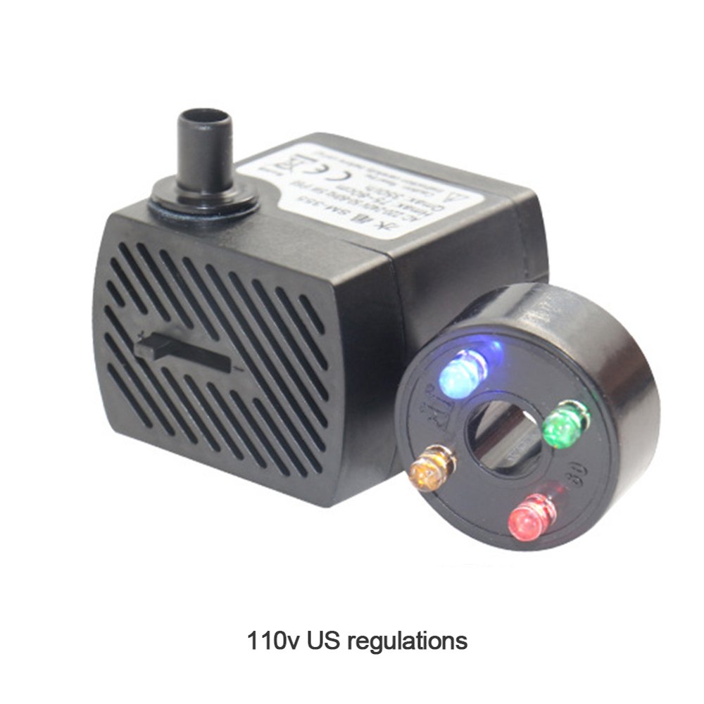 Aquarium Fish Tank Submersible Water Pump Light Rockery Fountain Craft