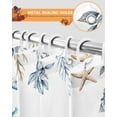 thumbnail image 4 of Shower Curtain, Coastal Starfish Coral Sea Shell Pumpkin Waterproof Shower Curtain Set with Hooks for Bathroom Showers,Stalls and Bathtubs,72x72In Thanksgiving Day, 4 of 7