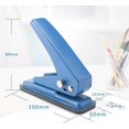 thumbnail image 2 of Single Handheld 1/4 Inches Hole Puncher, 20 Sheet Paper Hole Punch Capacity Metal Hole Puncher With Skid-resistant Base, 2 of 5