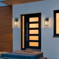 thumbnail image 5 of C Cattleya 2-Pack Motion Sensor Dusk to Dawn Matte Black Outdoor Wall Lights with Clear Glass Shade, 5 of 8