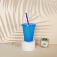 thumbnail image 1 of 5pc 500ml Creative Water Cup Sequin Sparkling Powder Straw Cup Plastic Multi Specification Straw Design Comfortable Beverage Cup, 1 of 6
