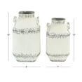 thumbnail image 5 of DecMode 13", 15"H White Metal Decorative Jars, 2-Pieces, 5 of 10