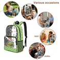 thumbnail image 5 of ZIATUBLES 17 Inch Clear Backpack Heavy Duty, Mushroom Frog Polka Dot Print Fabric & PVC Transparent Bookbag with with Reinforced Strap, See Through Bag Easy to Clean for School Security, 5 of 7