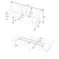 thumbnail image 2 of 67"Modern Futon Sofa Bed,Convertible 3 in 1 Bed Couches with Adjustable Backrest,Cup Holders,Comfy PVC Leather Recliner Sofa Loveseat with Legs for Small Home Living Room (Pink), 2 of 7
