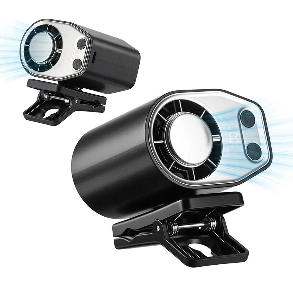 Clip on Fan for Car with LED Display, 360 Rotatable Personal Conditioner, USB Rechargeable Portable Fan with Long Battery Life for Vent, Office Desk, Home & Travel