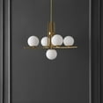thumbnail image 6 of SAFAVIEH Lenore 5-Light Modern Brass Metal Chandelier, 6 of 8
