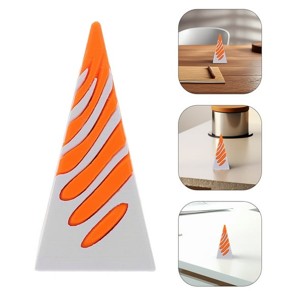 DEMACRIO Desk Fidgets Fascinating Pyramid Toy 2Pcs 3D Printed Spiral Cone Unique Artistic Decoration for Home Office