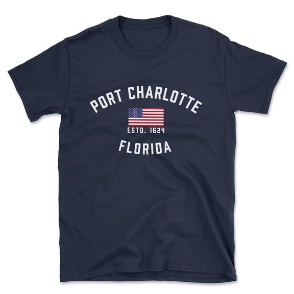 Port Charlotte Florida Patriot Men's Cotton T-Shirt