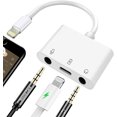 thumbnail image 1 of y Microphone & Adaptateur Casque 3.5mm pour iPhone Adaptateur Microphone pour Diffusion en Direct avec Port de Charge Lightning vers Audio & Micro Adaptateur Compatible avec iPhone/iPad, 1 of 2