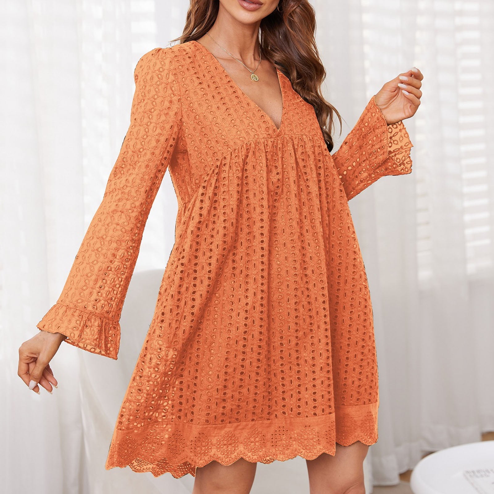 Orange one piece dress best sale
