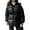 Black, variant on Womens Long Padded Jacket Coat - Midweight Long Parka Length Hooded Zipper Snow Winter Jackets for Women